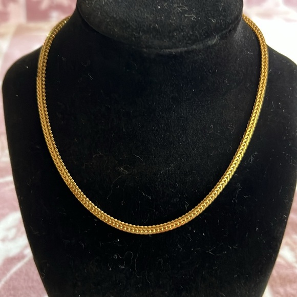 Gold-Tone Chain Necklace – PAT. 2007 Marked Statement Piece - Picture 1 of 4